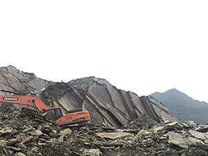 grey slate stone quarry